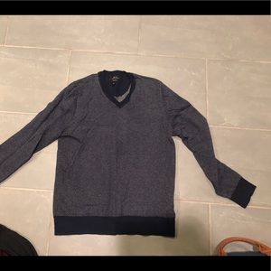 Striped vneck sweater